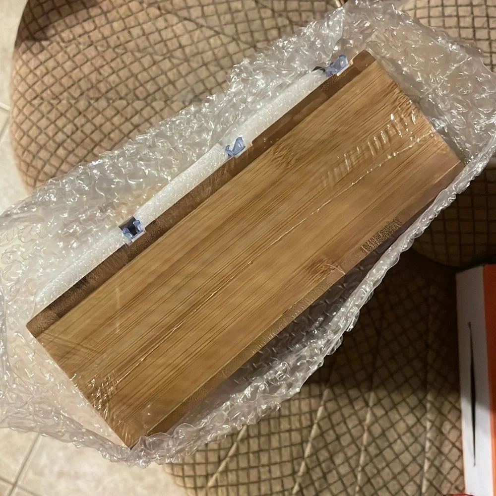 Brand New Bamboo Plastic Wrap Dispenser Cutter, 12